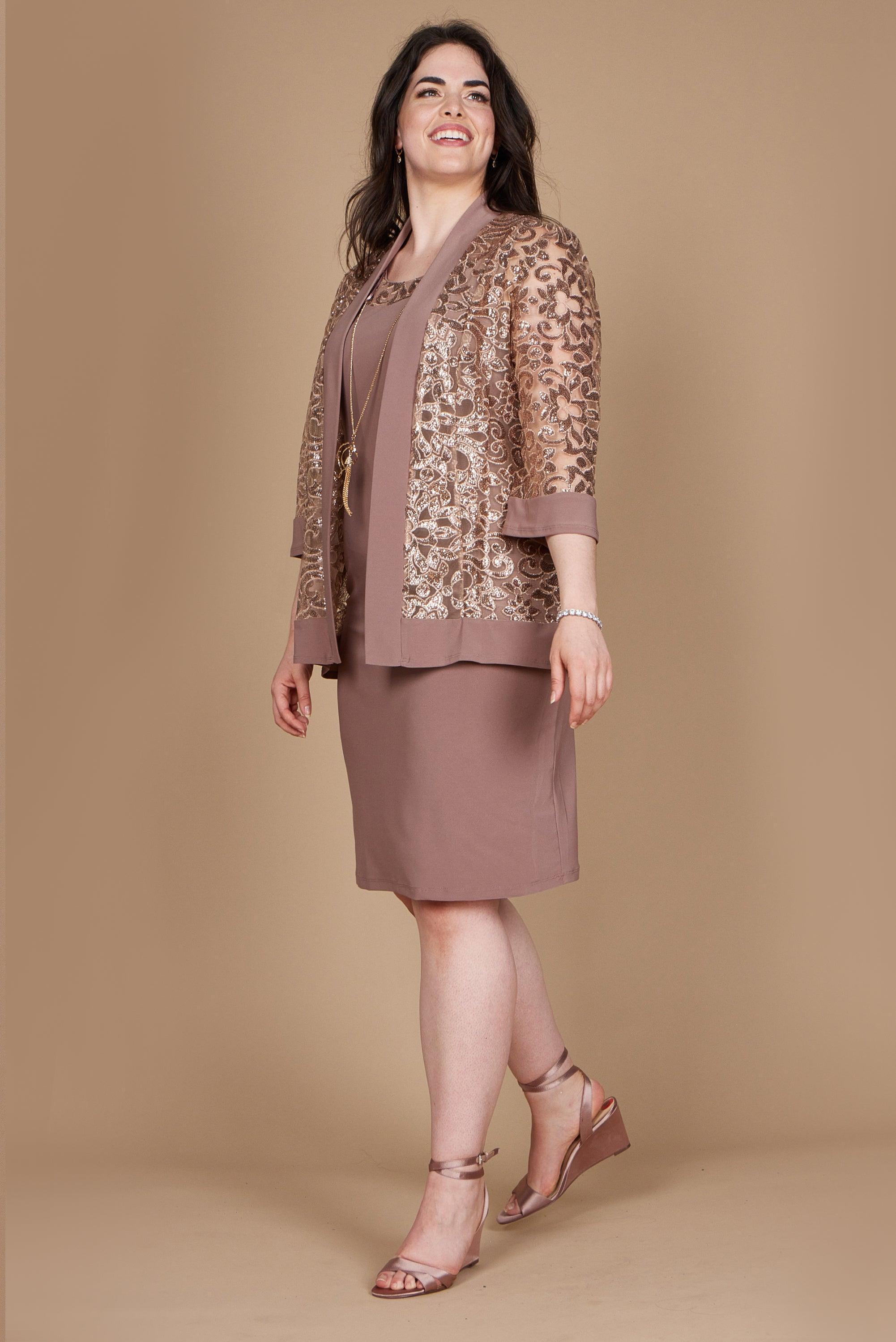 R&M Richards Two Piece Short Jacket Dress 7387 - The Dress Outlet