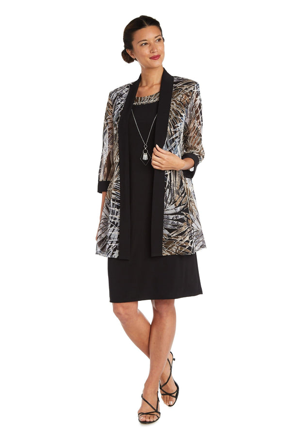 Two Piece Jacket Dress Short Length R&M Richards 7953