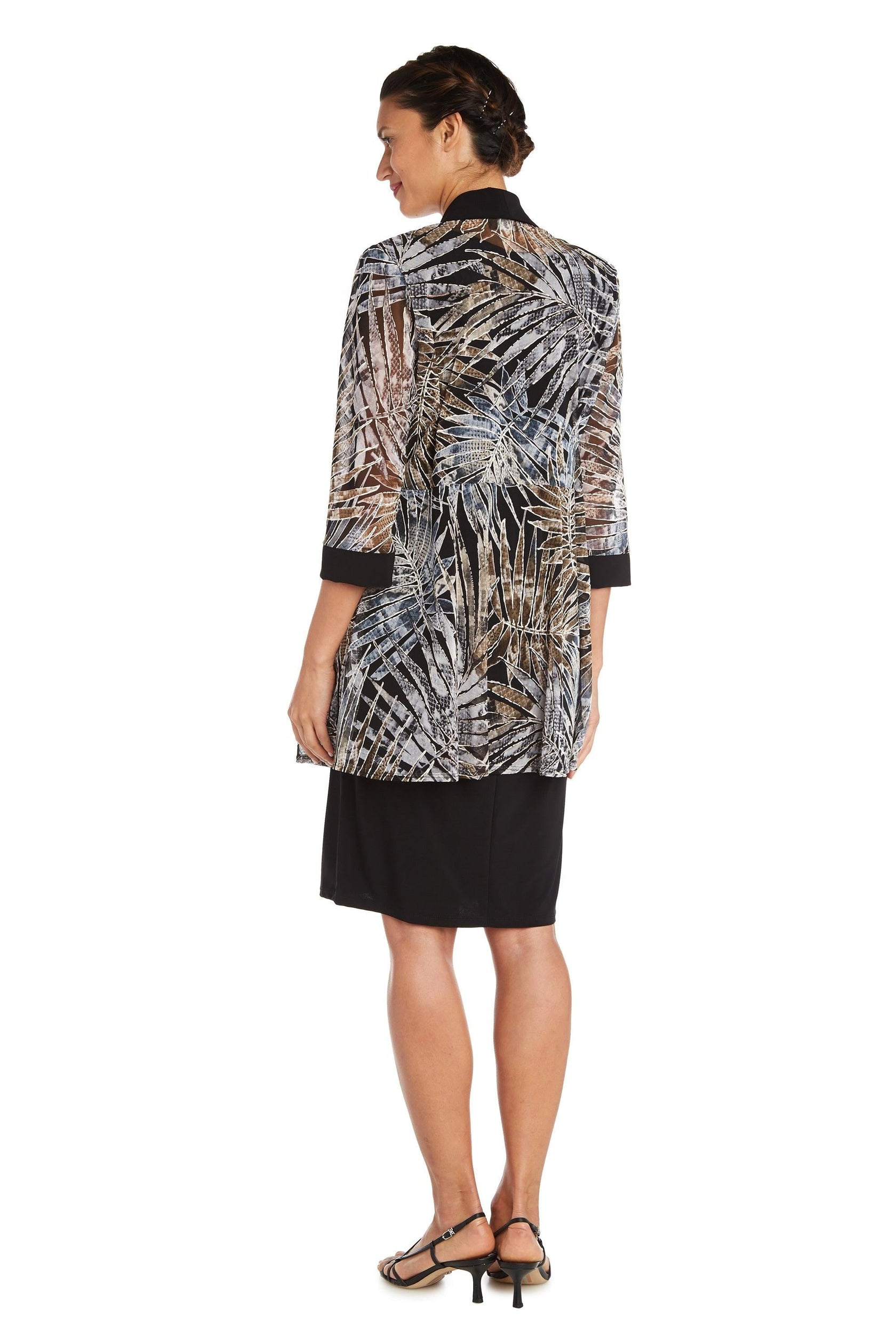 Black/Taupe R&M Richards 7953 Two Piece Short Jacket Dress for $67.99 ...
