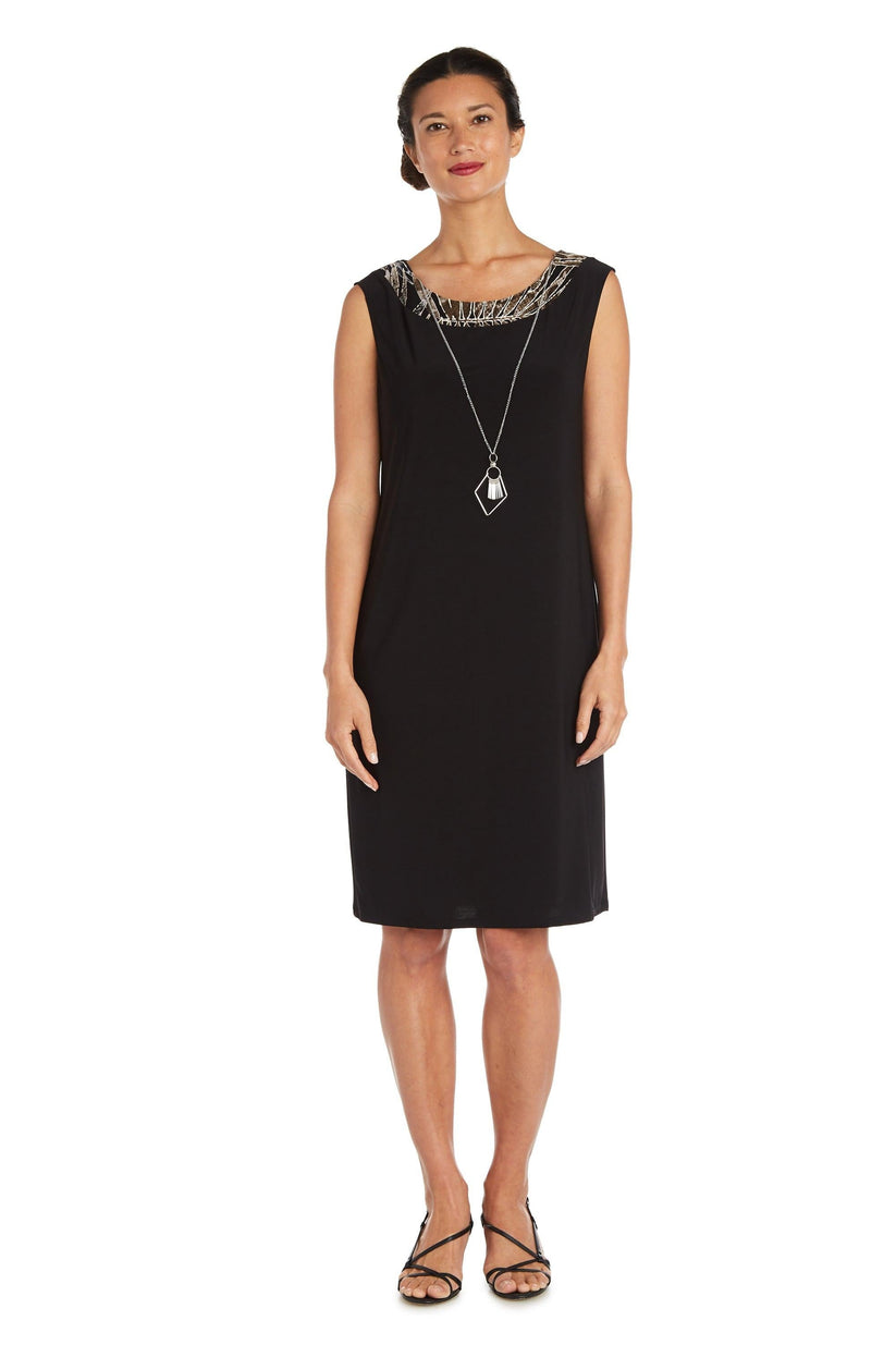 Black/Taupe R&M Richards 7953 Two Piece Short Jacket Dress for $67.99 ...