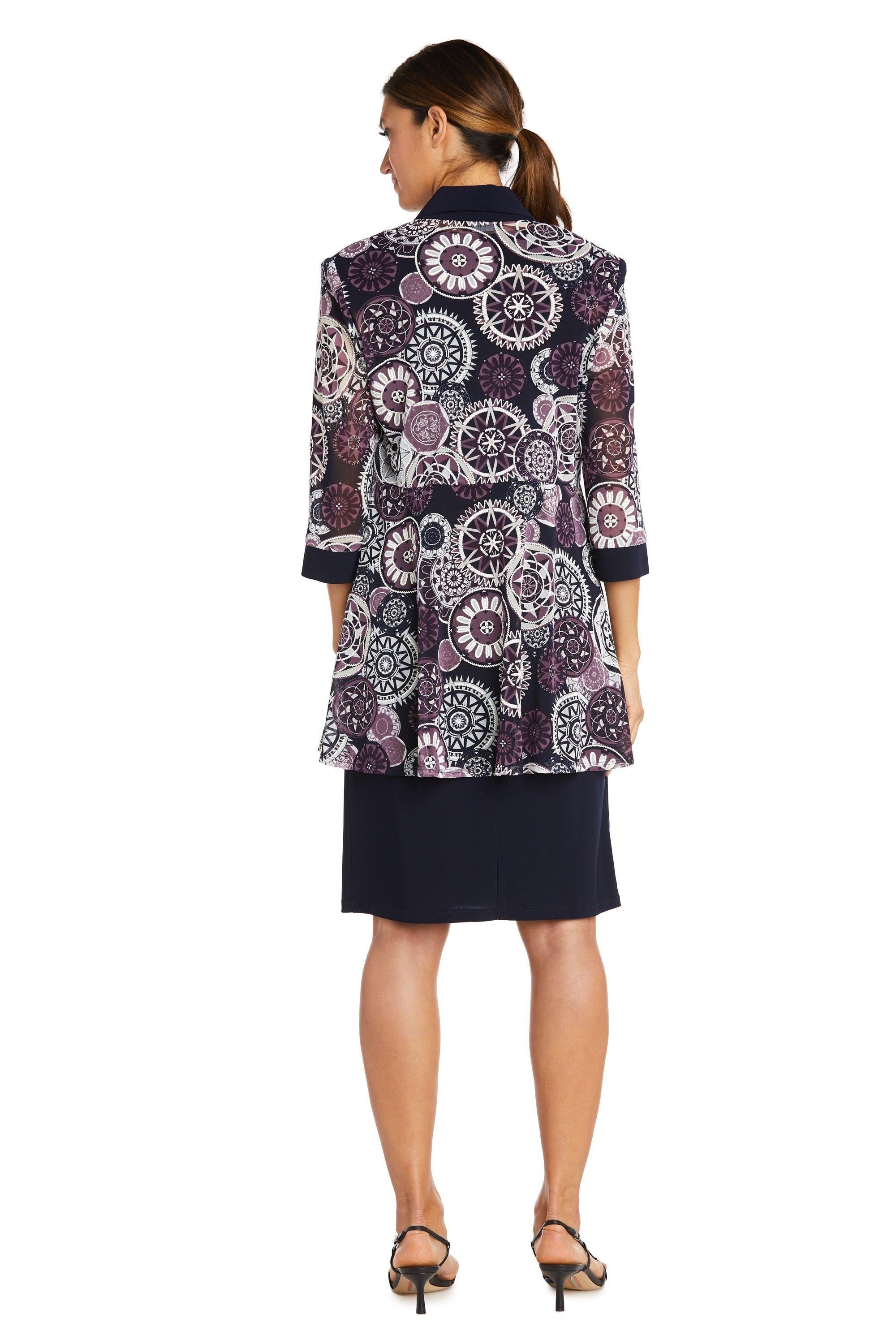 R&M Richards Two Piece Short Print Jacket Dress 7823 - The Dress Outlet