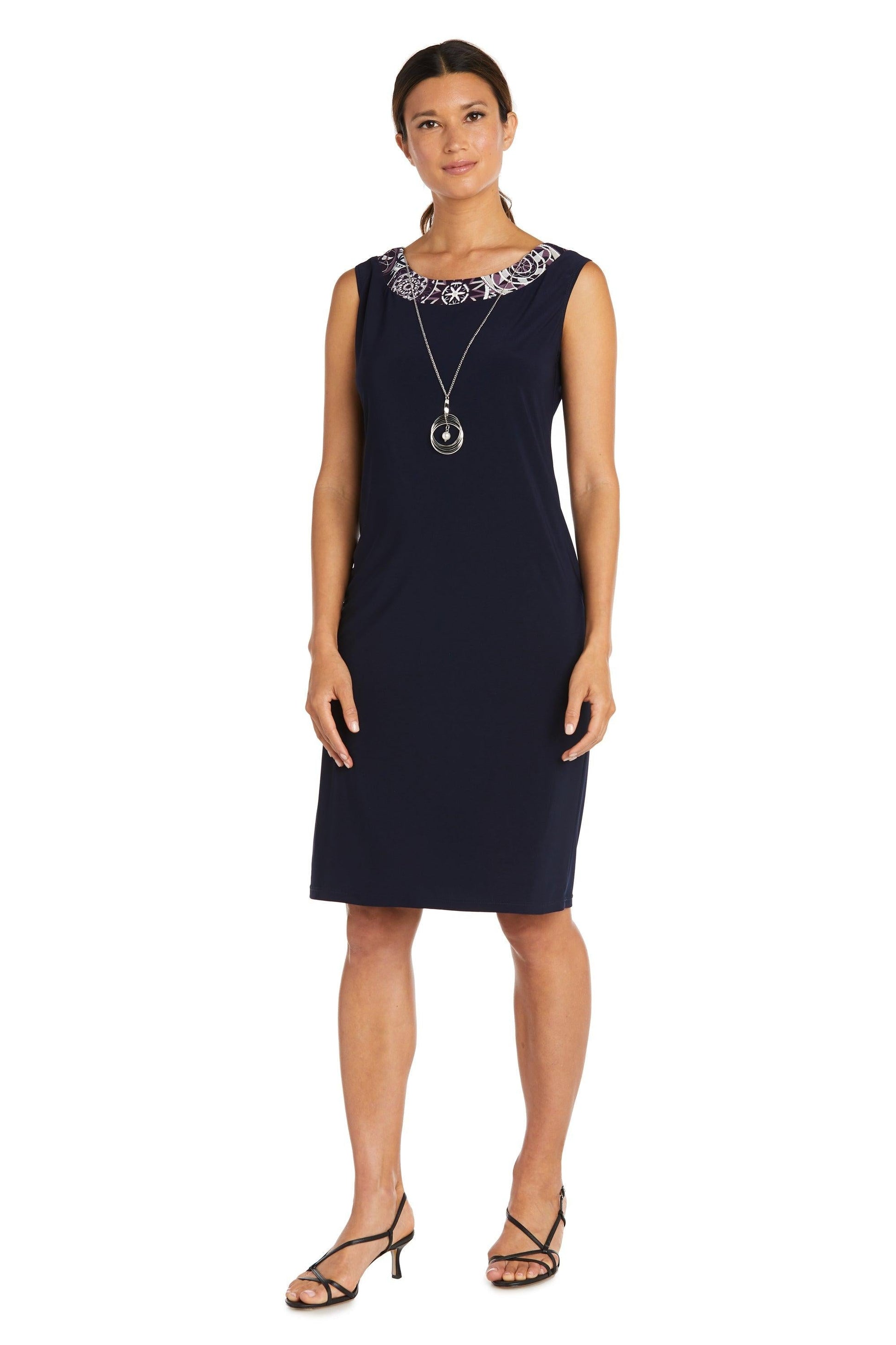 R&M Richards 7823 Two Piece Short Print Jacket Dress