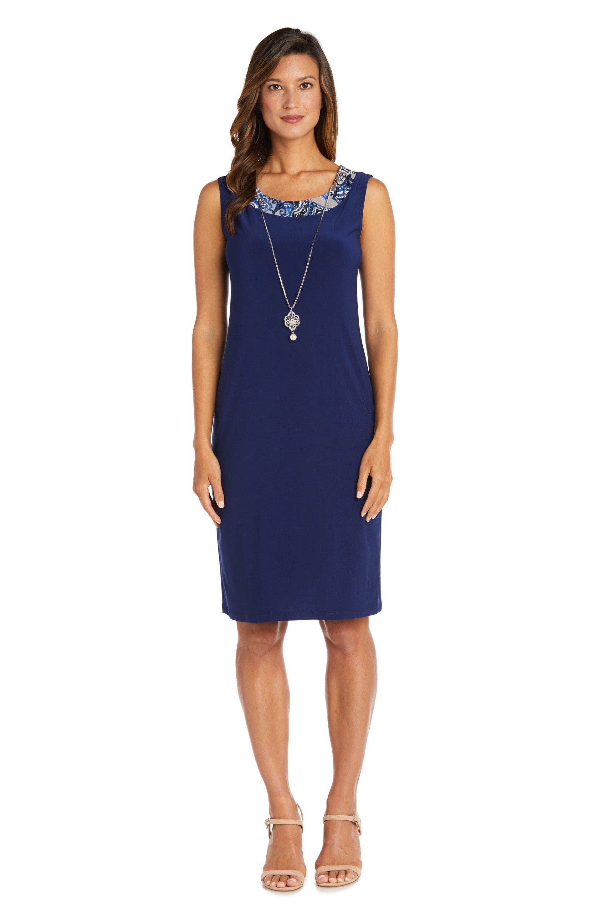 R&M Richards 9023 Two Piece Short Print Jacket Dress