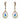 Rhinestone Encrust Diamond Open Teardrop Earrings - The Dress Outlet