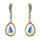 Rhinestone Encrust Diamond Open Teardrop Earrings - The Dress Outlet