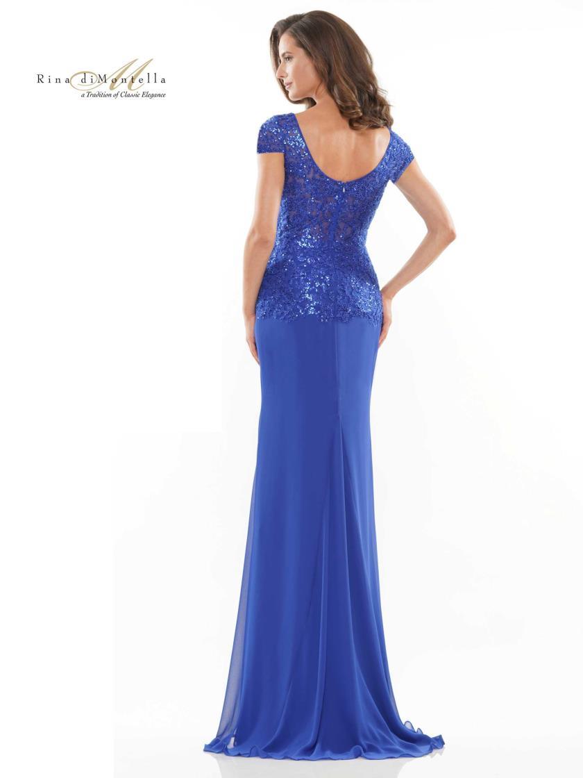 Rina di Montella Beaded Long Formal Dress 2743