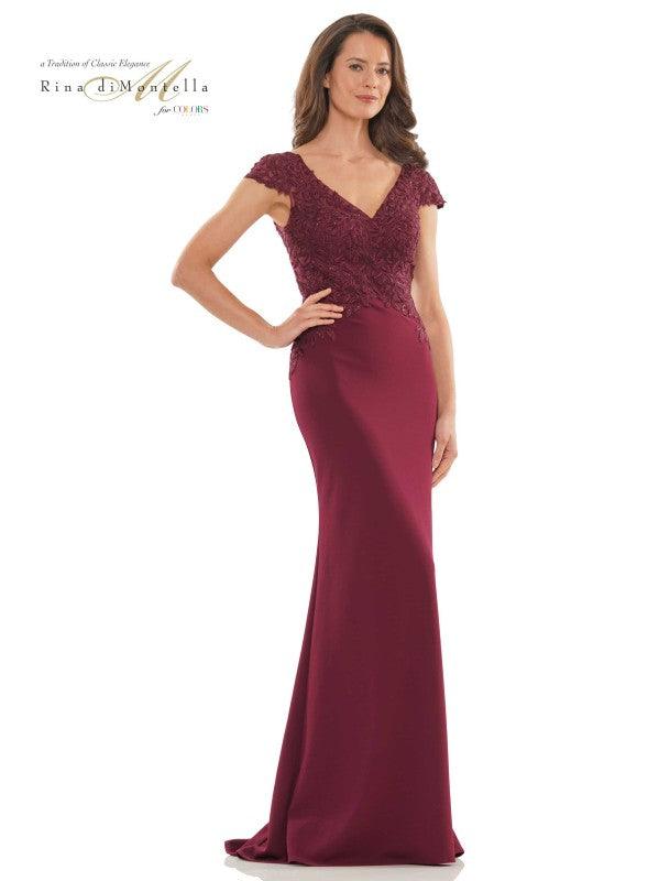 Light Silver Rina di Montella Formal Beaded Long Dress 2718 for $438.0 ...
