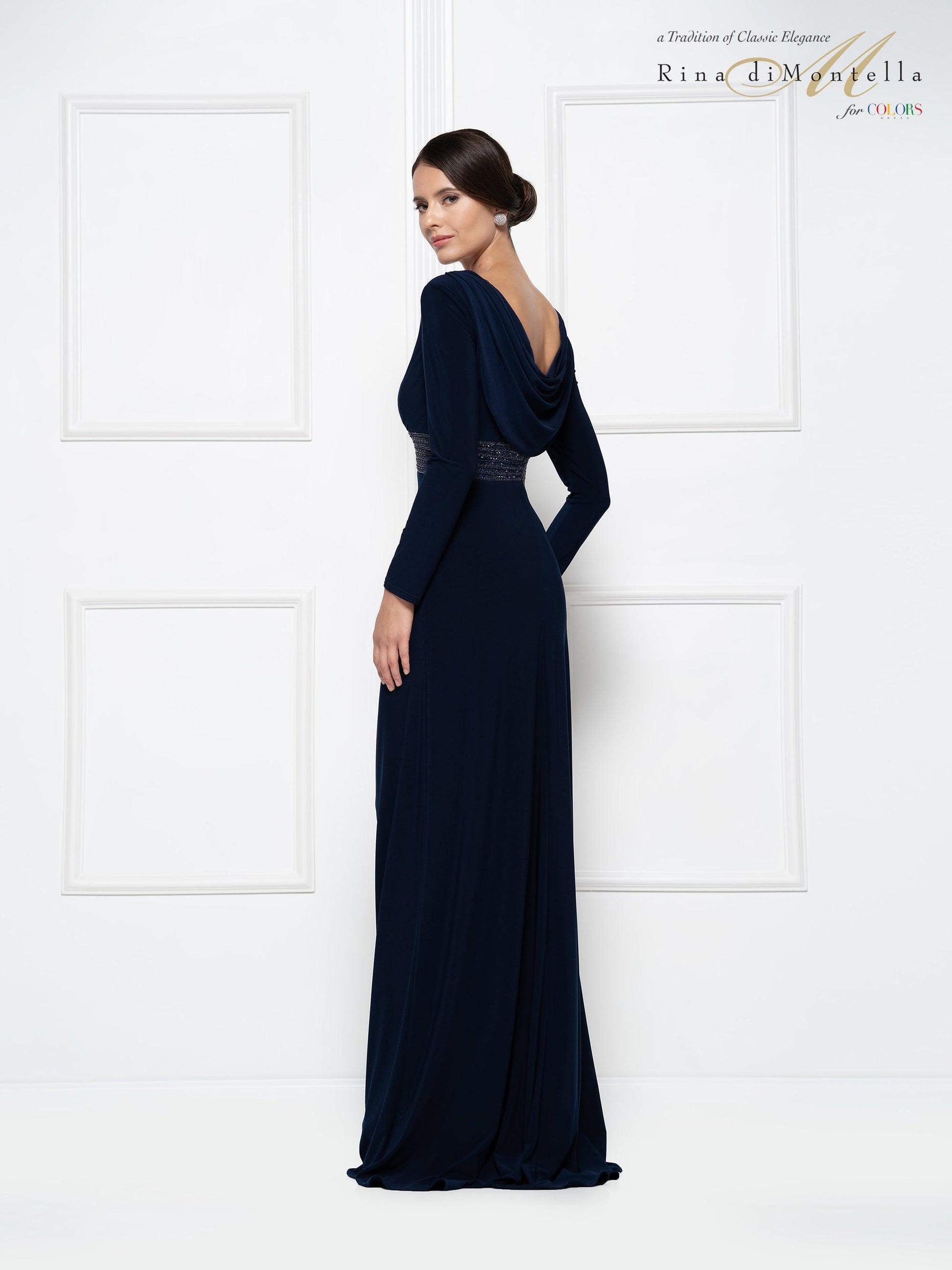 Rina di Montella Formal Long Sleeve Dress 2691