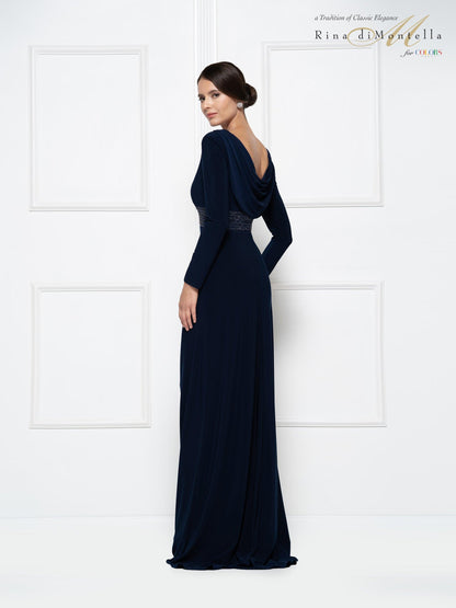 Rina di Montella Formal Long Sleeve Dress 2691 - The Dress Outlet