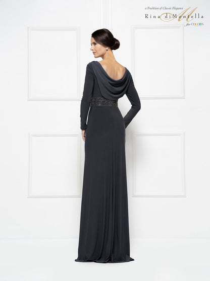 Rina di Montella Formal Long Sleeve Dress 2691 - The Dress Outlet