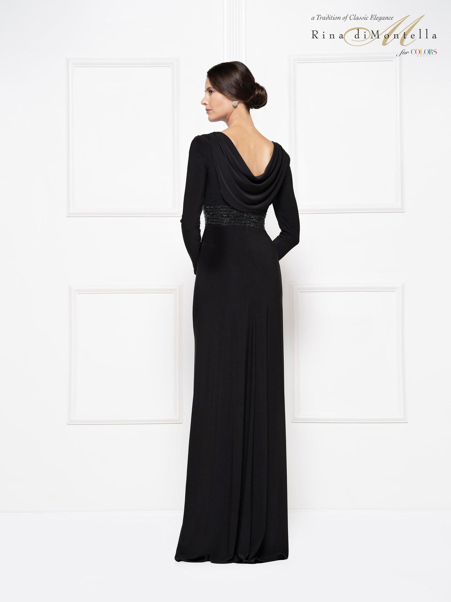 Rina di Montella Formal Long Sleeve Dress 2691 - The Dress Outlet