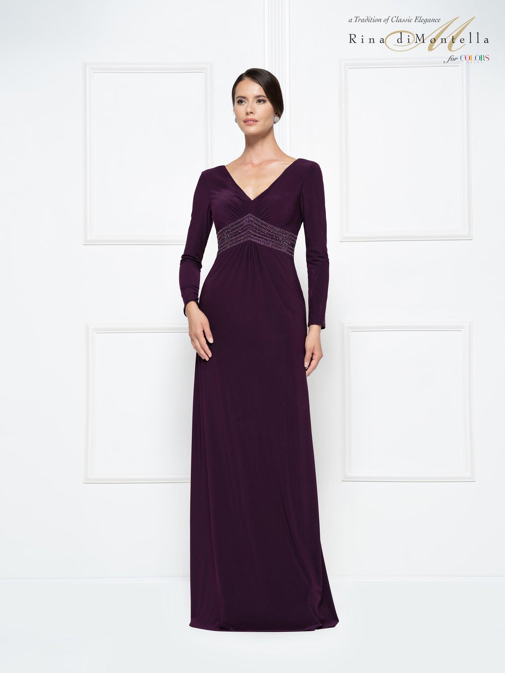 Rina di Montella Formal Long Sleeve Dress 2691