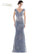 Rina di Montella Long Formal Cap Sleeve Dress 2723 - The Dress Outlet