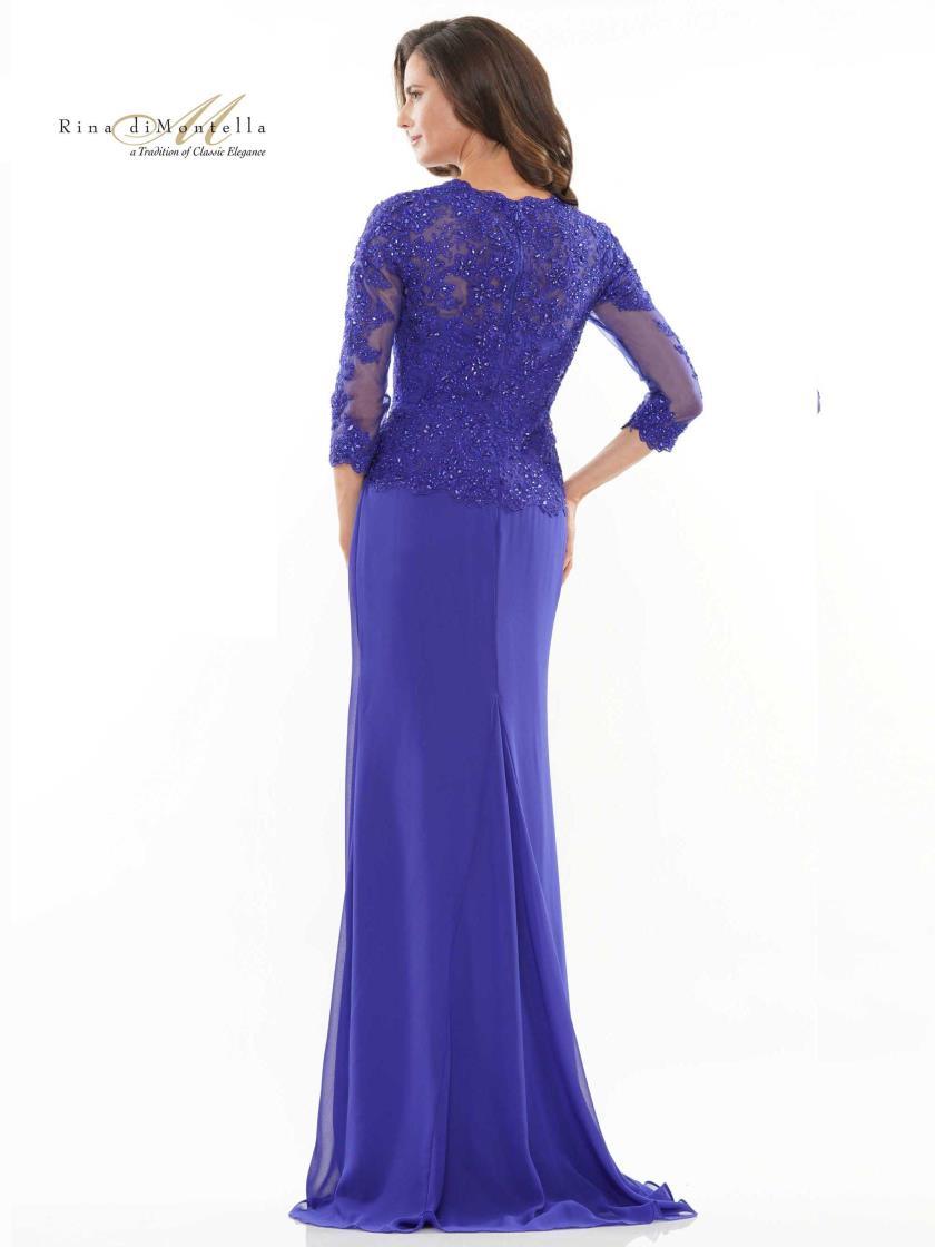 Rina di Montella Long Formal Chiffon Dress 2744