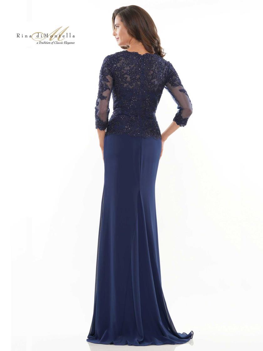 Rina di Montella Long Formal Chiffon Dress 2744