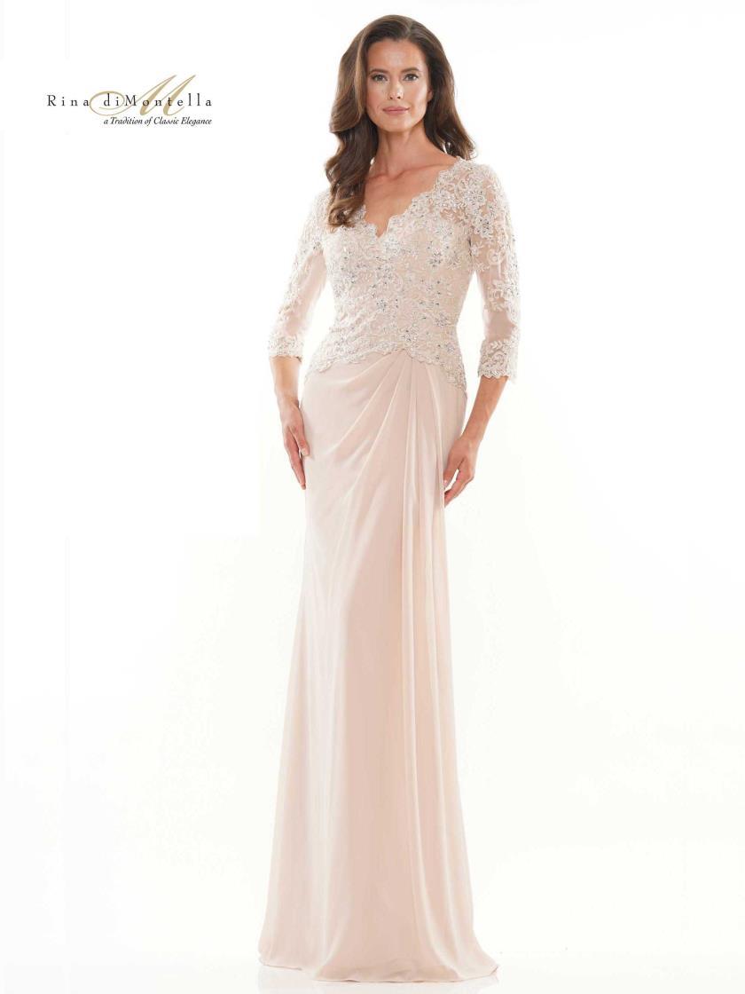 Rina di Montella Long Formal Chiffon Dress 2744