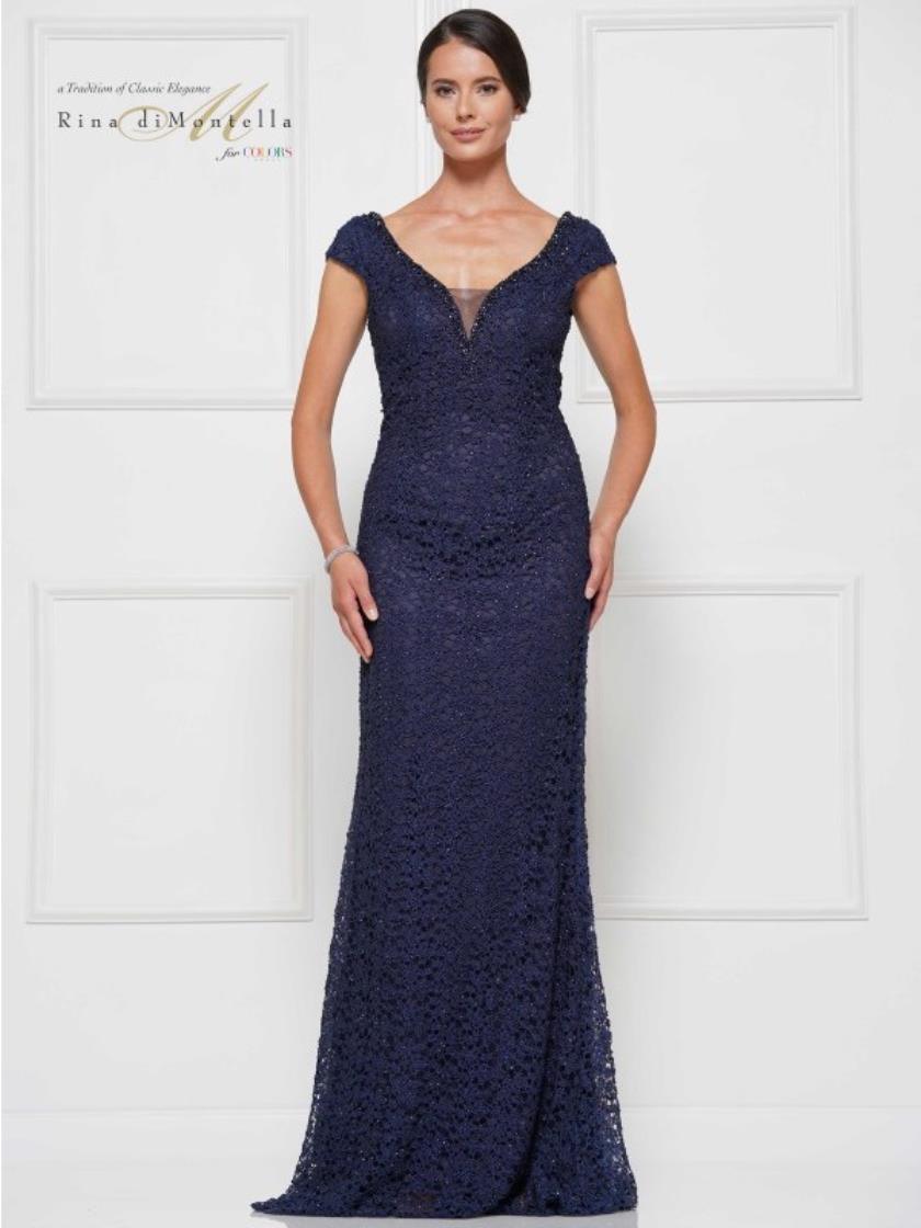 Rina di Montella Long Formal Evening Dress 2656 - The Dress Outlet