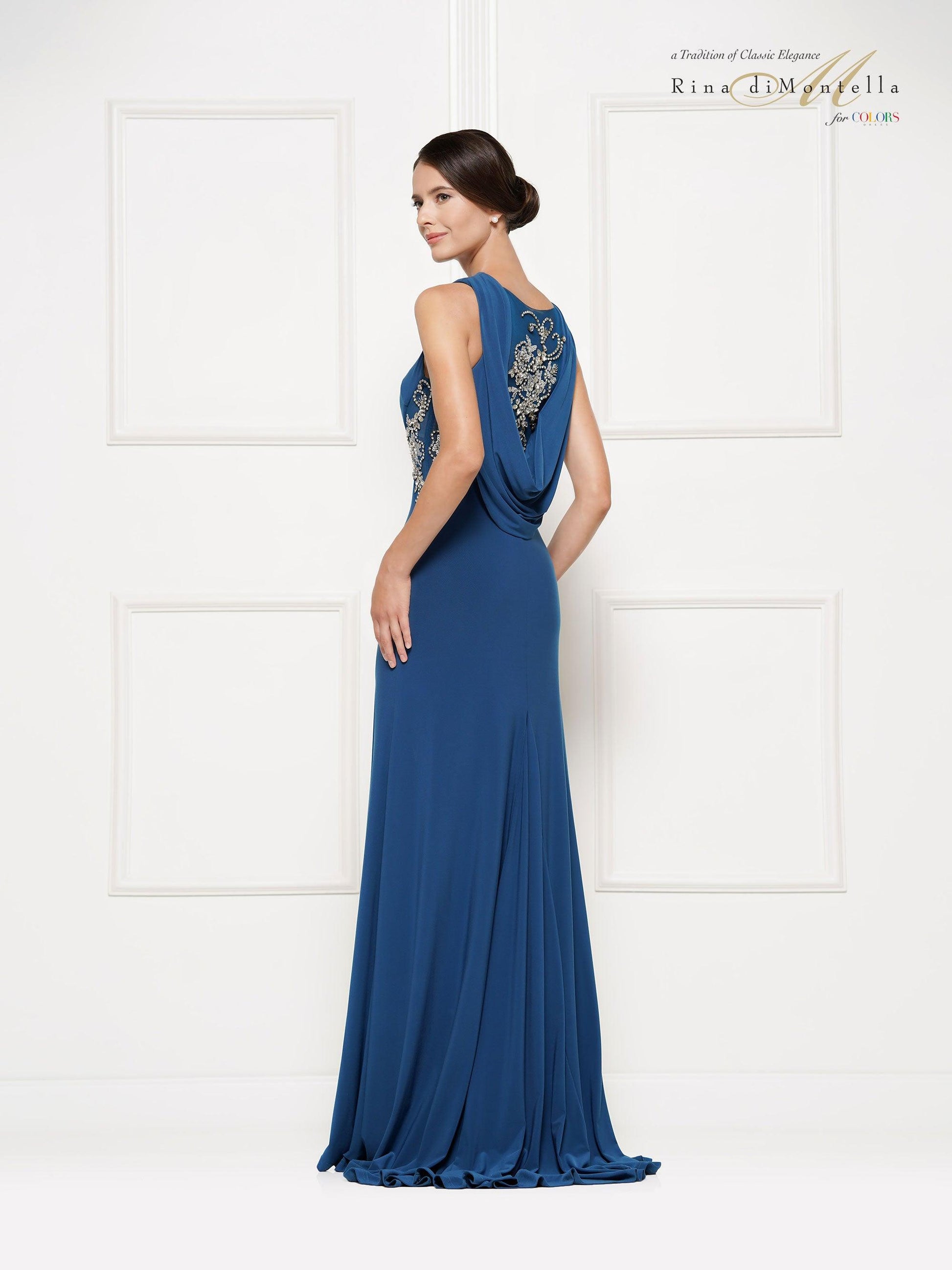 Rina Di Montella Long Formal Fitted Dress 2029