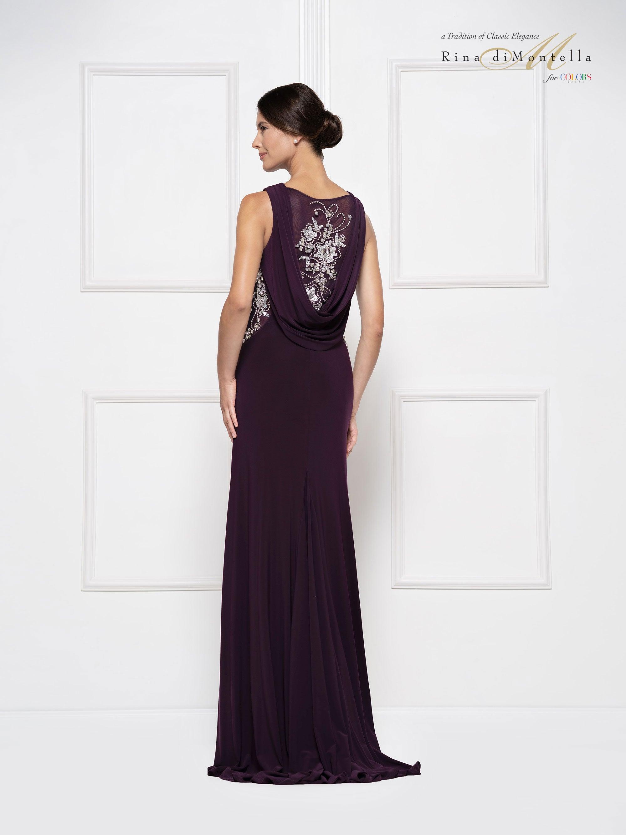 Rina Di Montella Long Formal Fitted Dress 2029 - The Dress Outlet