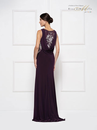 Rina Di Montella Long Formal Fitted Dress 2029 - The Dress Outlet