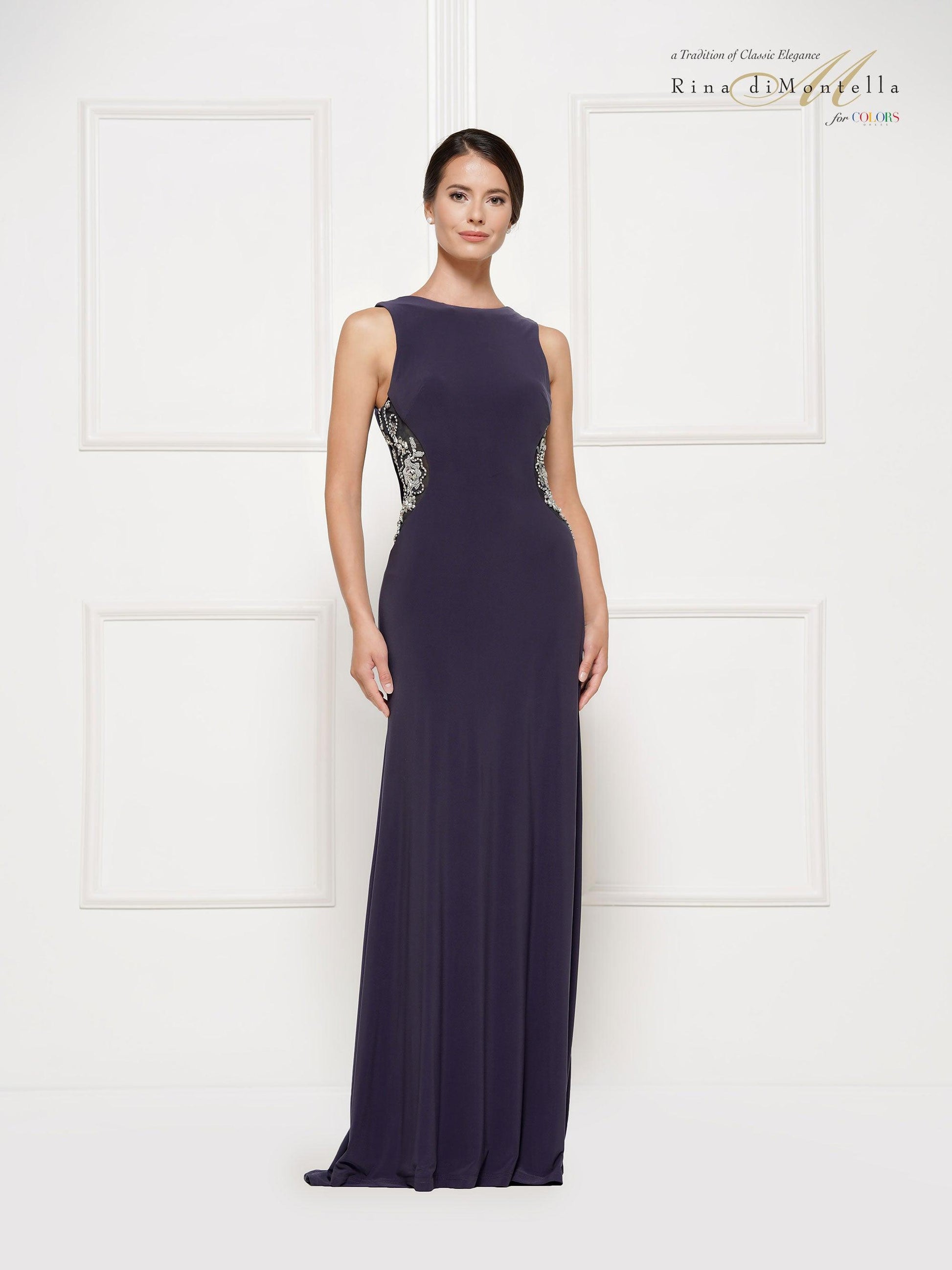 Rina Di Montella Long Formal Fitted Dress 2029