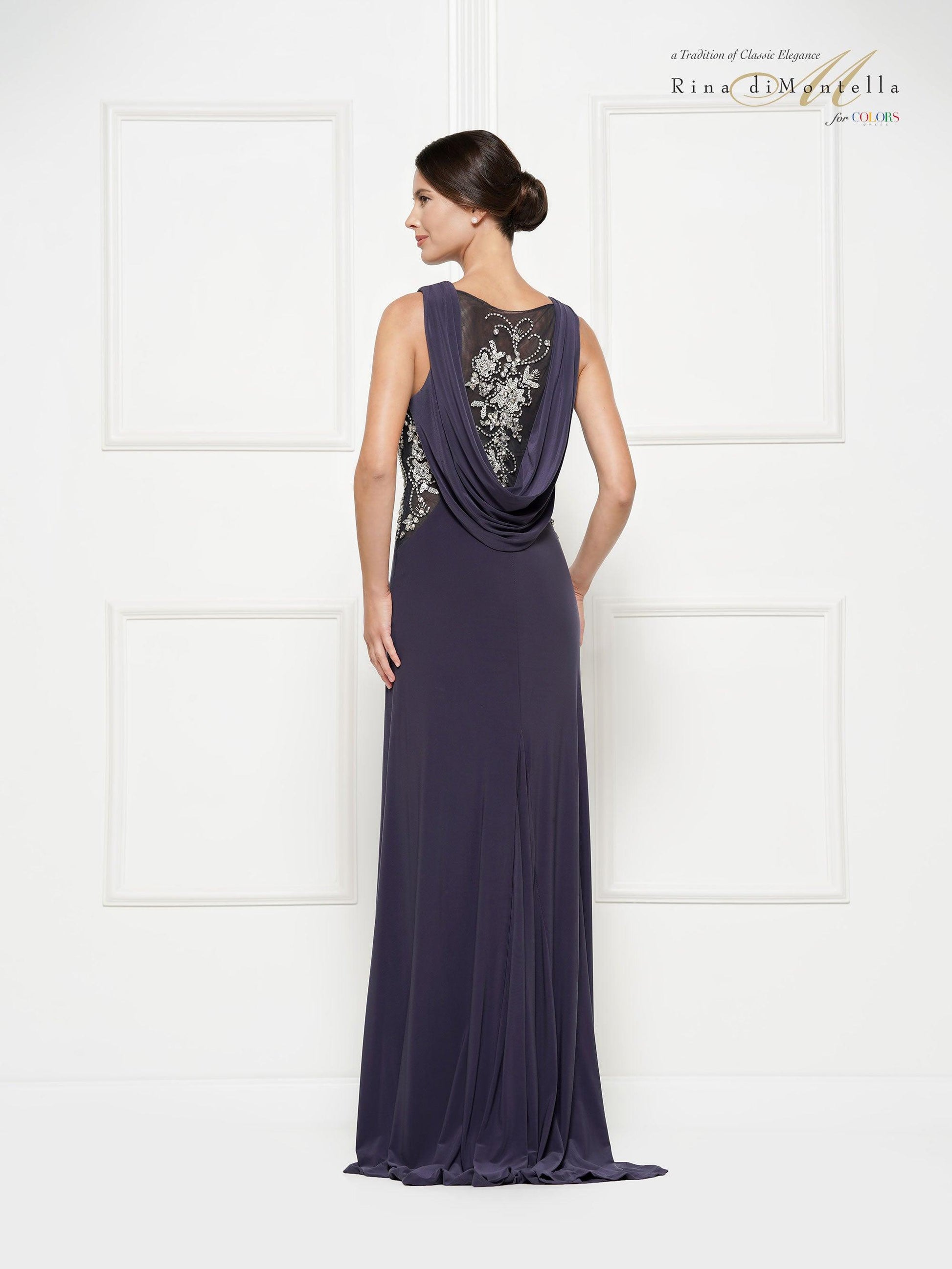 Rina Di Montella Long Formal Fitted Dress 2029