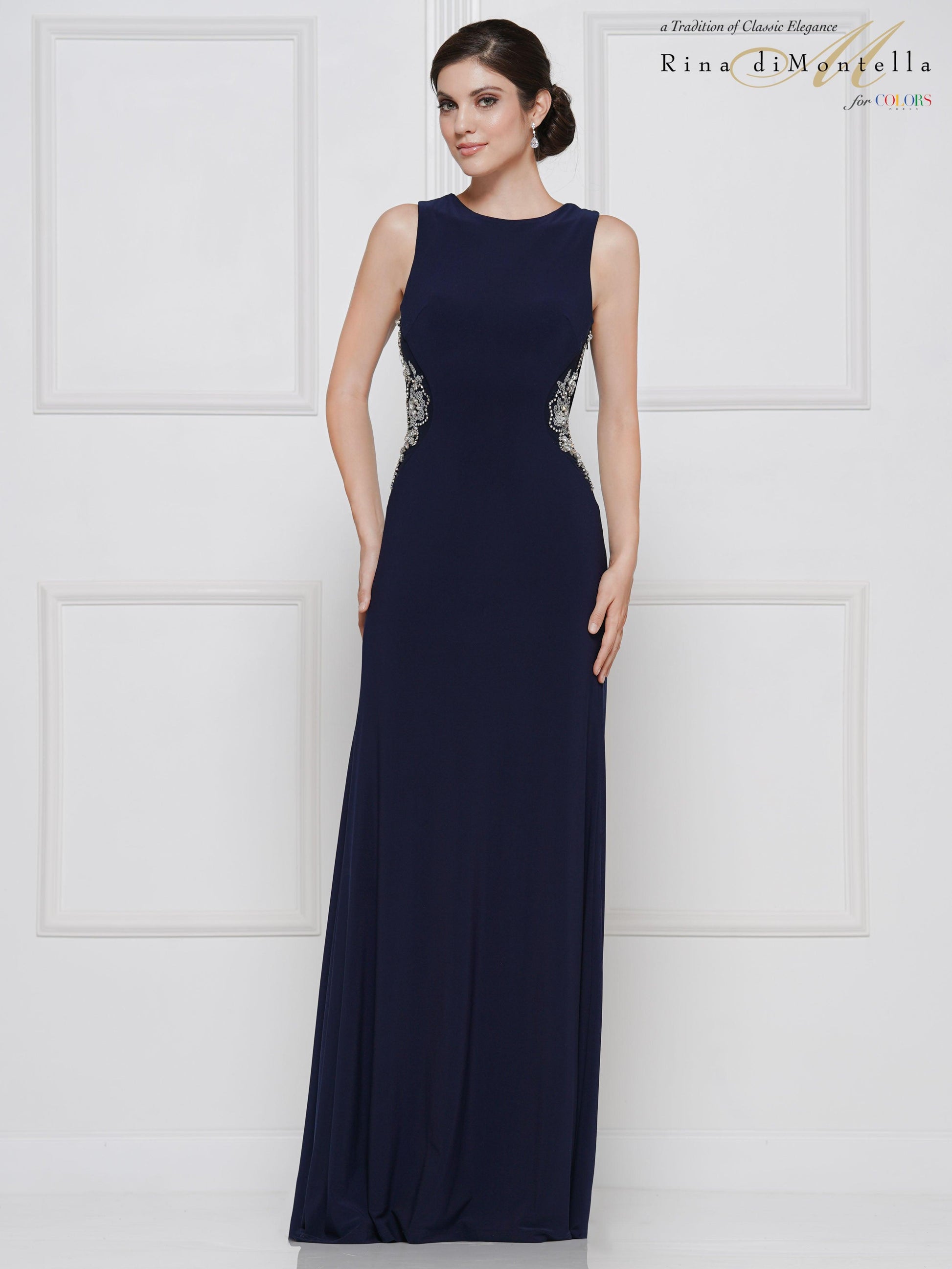 Rina Di Montella Long Formal Fitted Dress 2029
