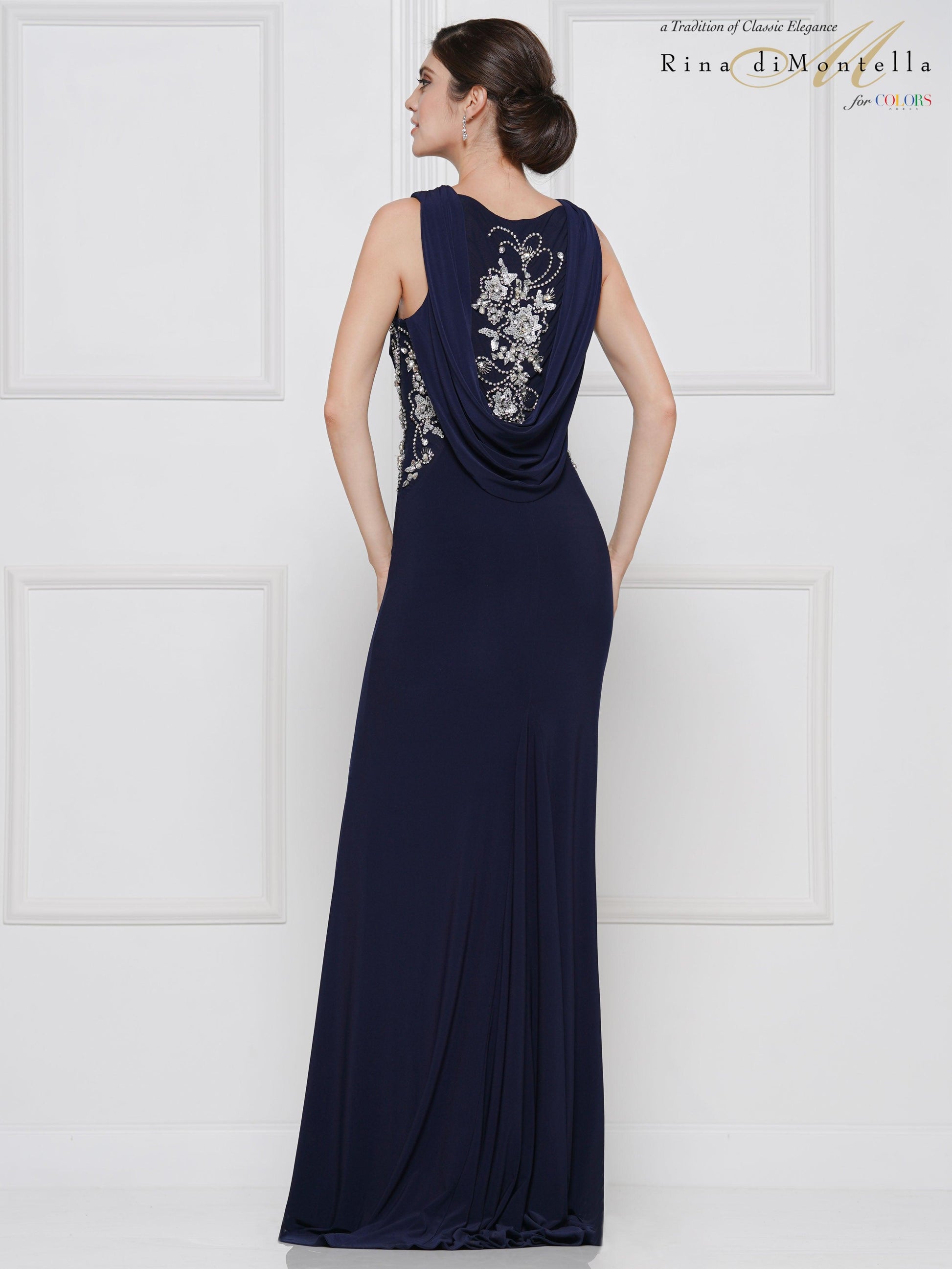 Rina Di Montella Long Formal Fitted Dress 2029