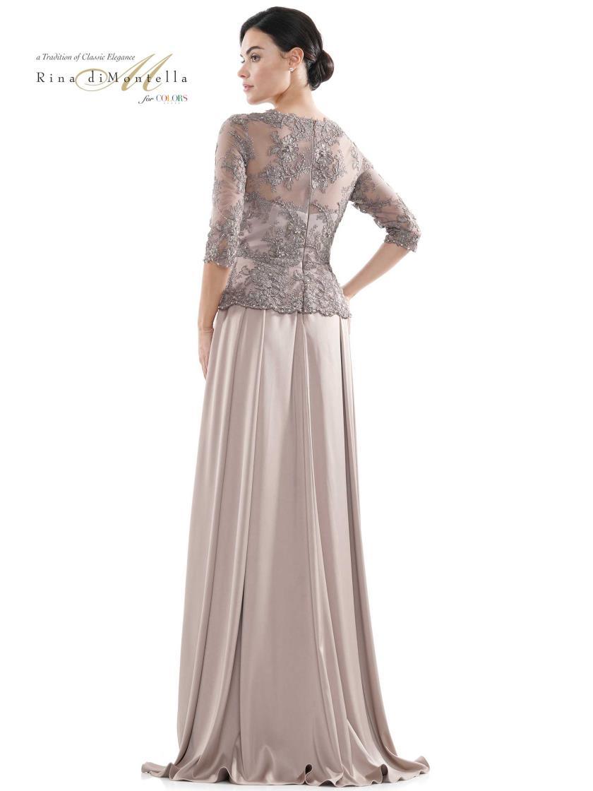 Rina di Montella Long Formal Long Sleeve Dress 2720 - The Dress Outlet