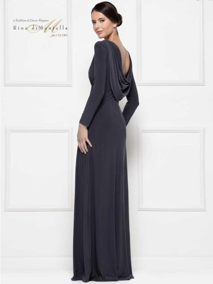Rina di Montella Long MOther of the Bride Gown 1738 - The Dress Outlet