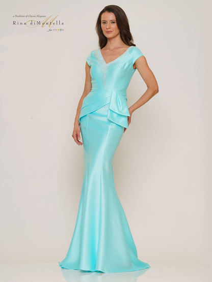 Rina di Montella Long Mother of the Bride Gown 2752 - The Dress Outlet