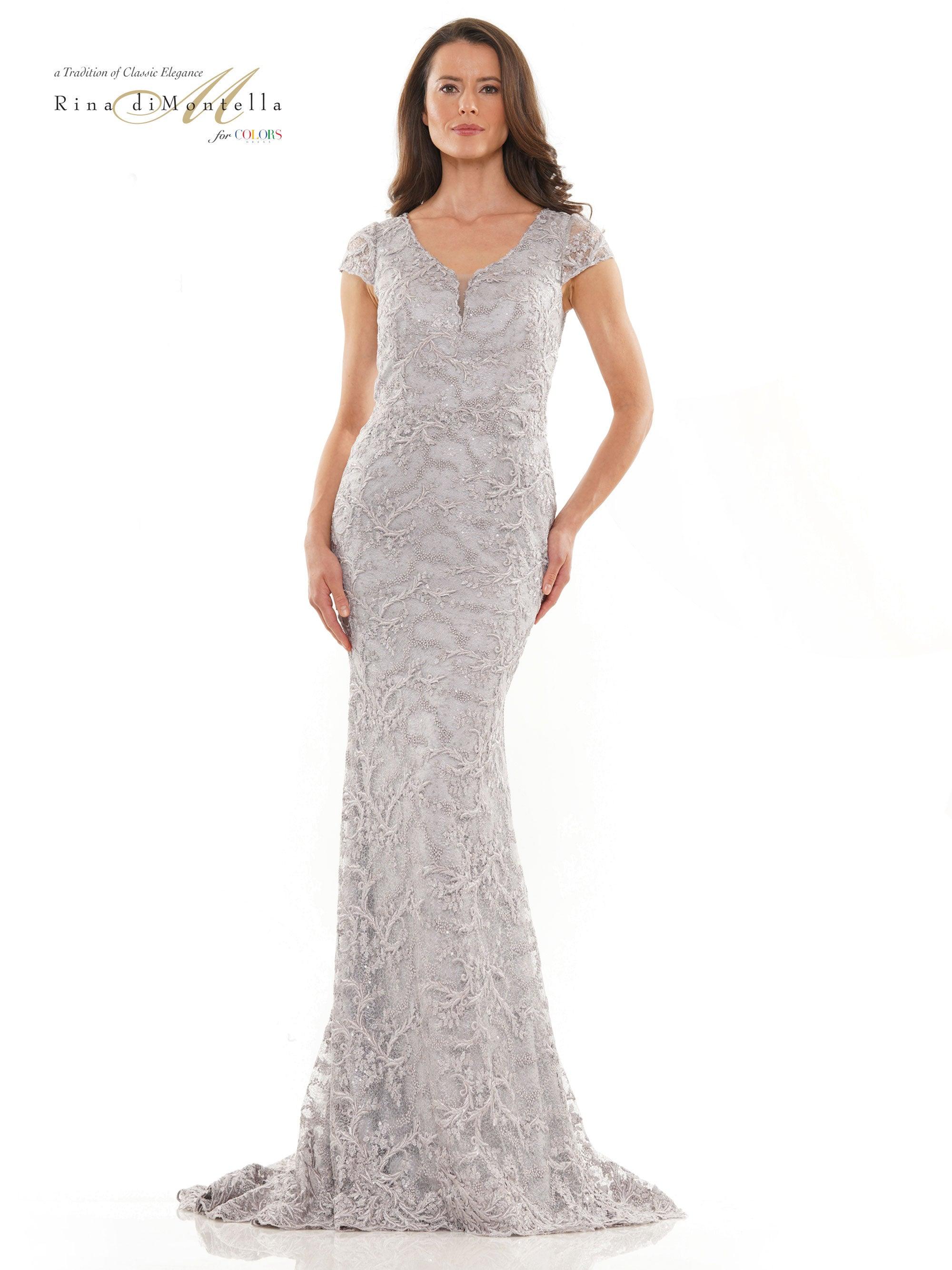 Rina di Montella Long Mother of the Bride Gown 2803 - The Dress Outlet