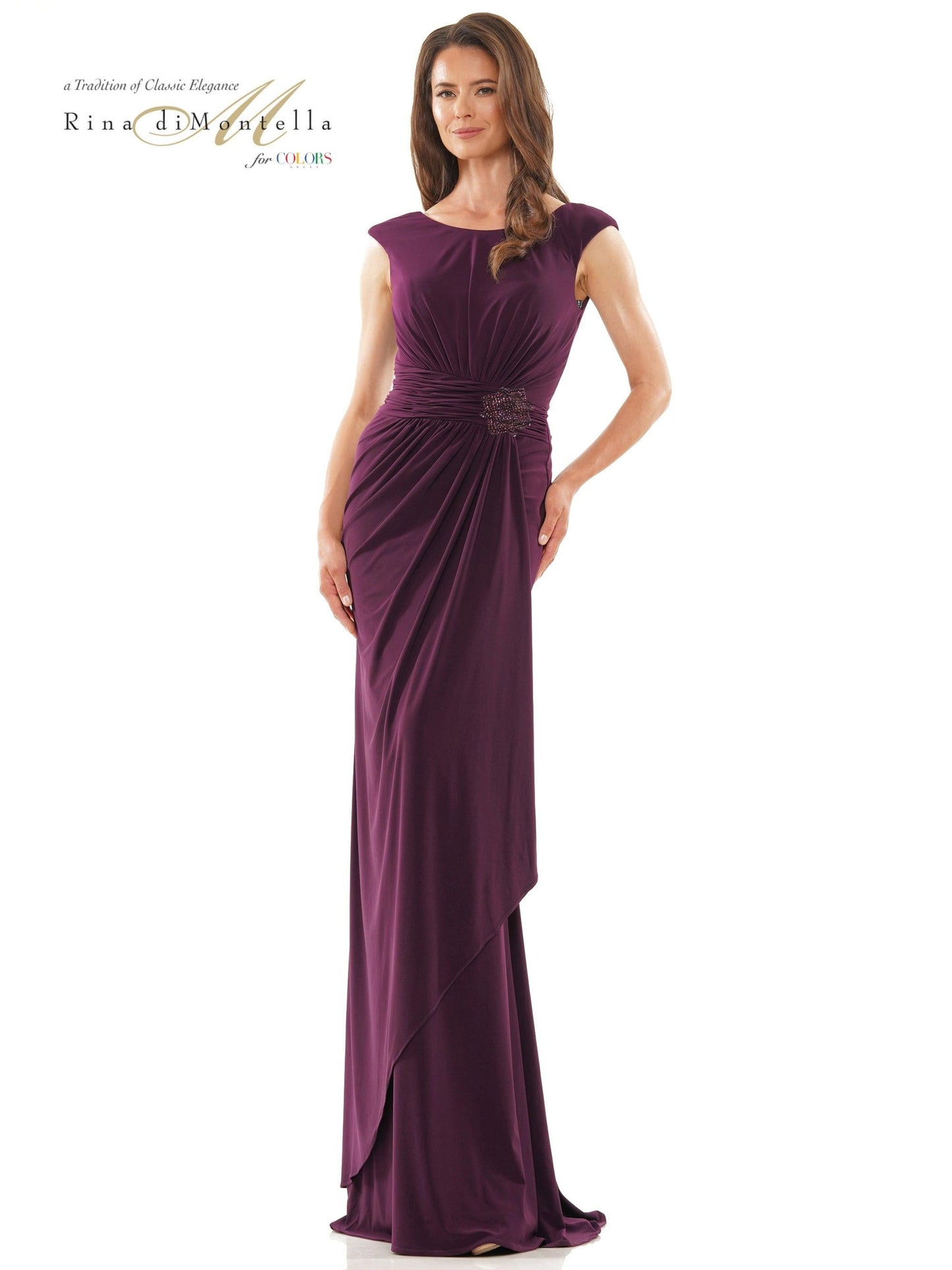 Rina di Montella Long Mother of the Bride Gown 2817 - The Dress Outlet