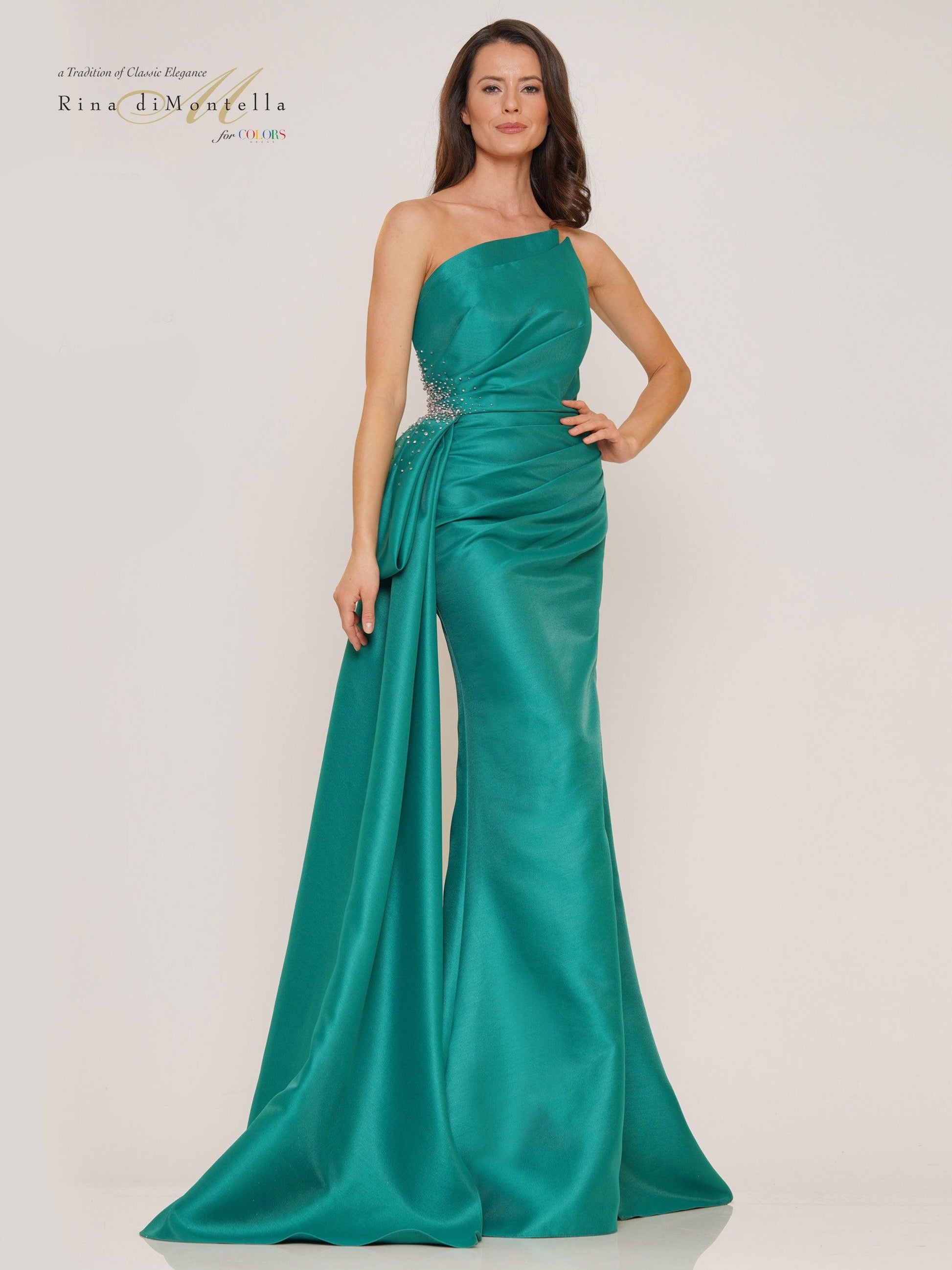 Rina di Montella Long Strapless Formal Dress 2750 Sale