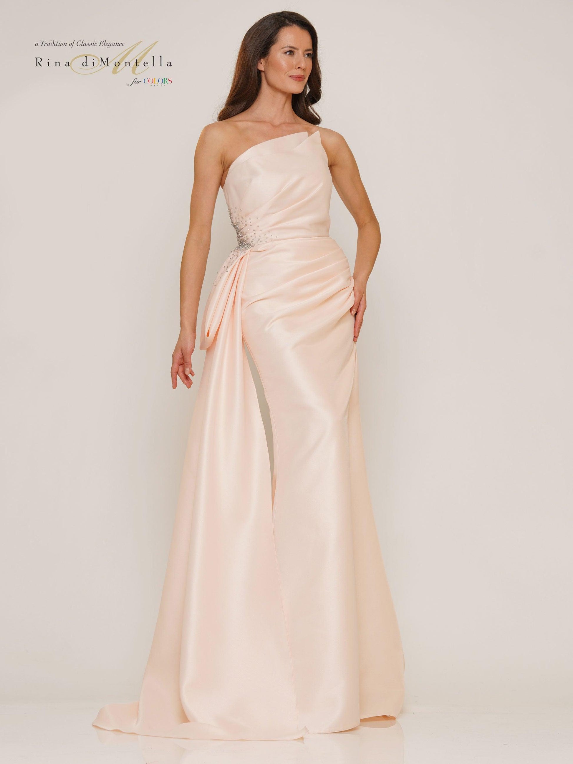 Rina di Montella Long Strapless Formal Dress 2750