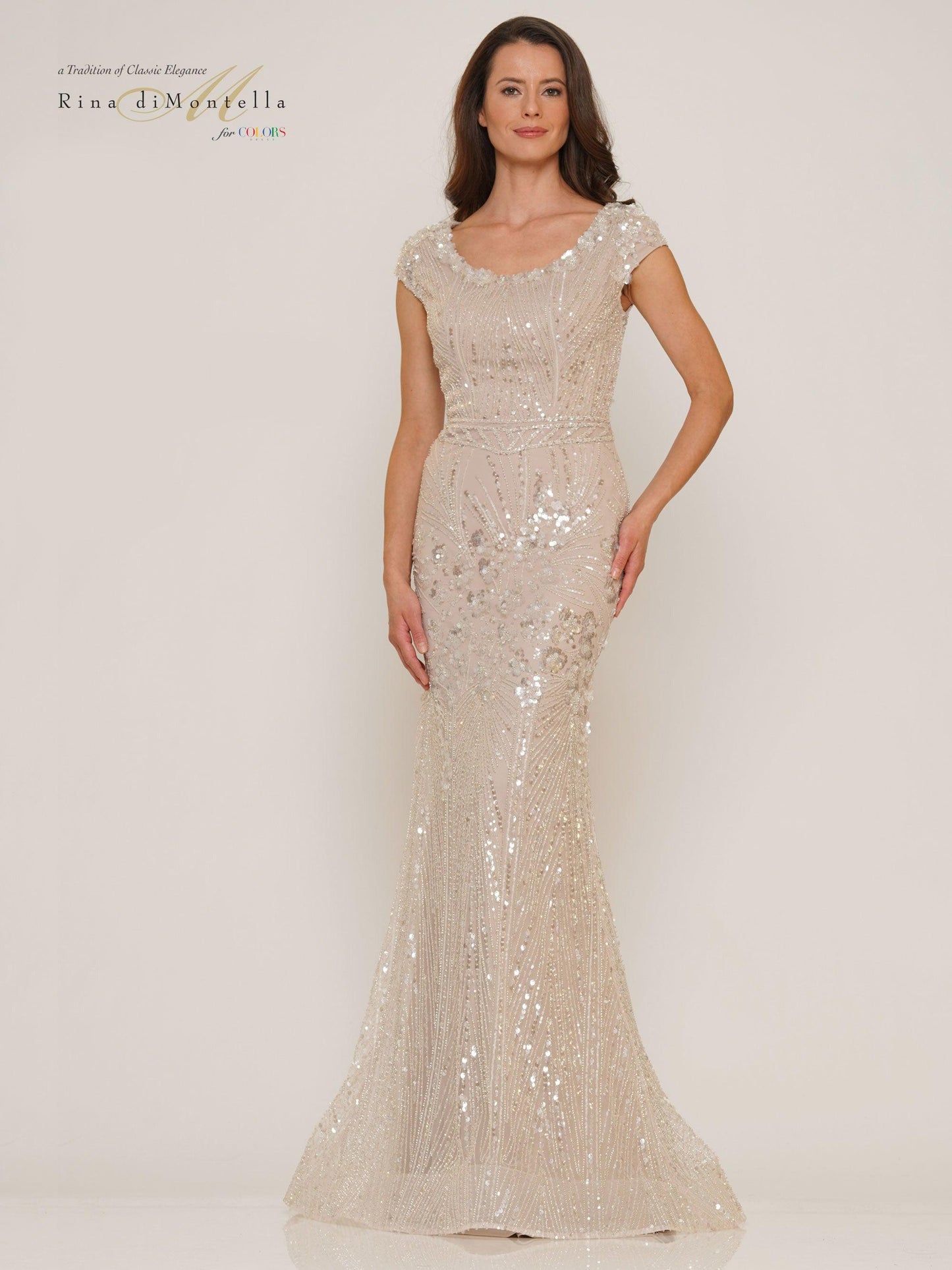 Rina di Montella Mother of the Bride Long Gown 2753 - The Dress Outlet