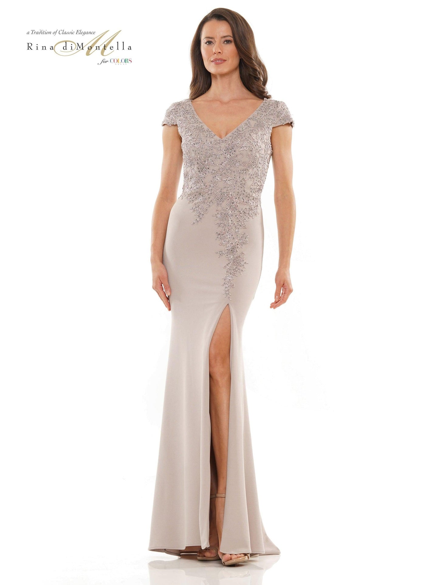 Rina di Montella Mother of the Bride Long Gown 2763 - The Dress Outlet