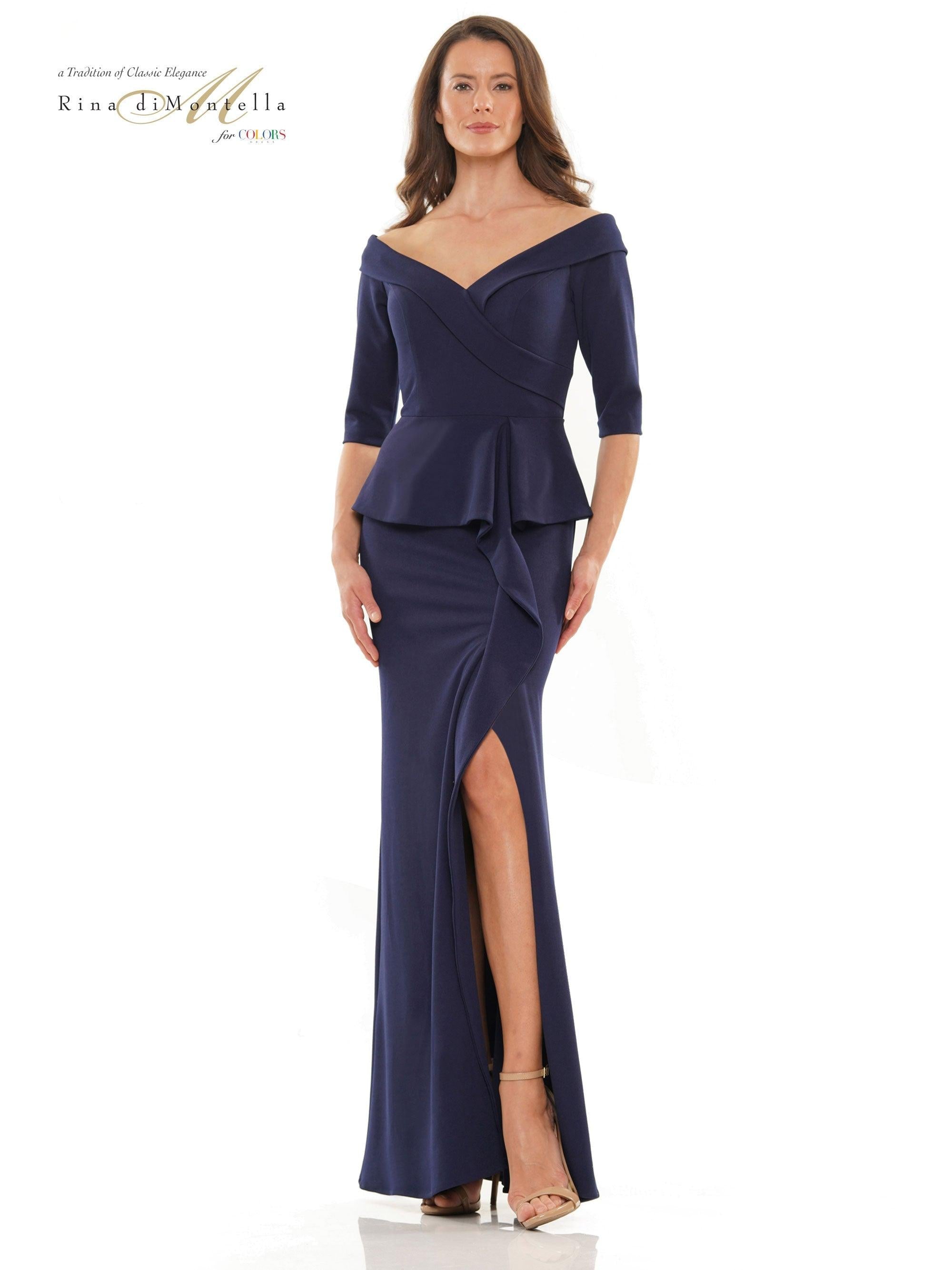 Rina di Montella Mother of the Bride Long Gown 2764 - The Dress Outlet