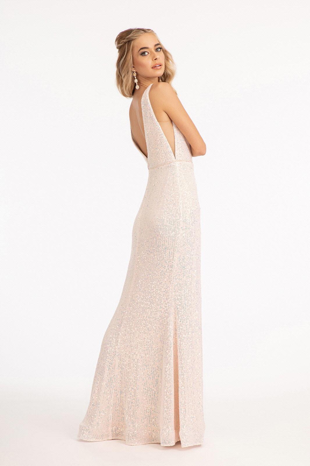 Sequined Sleeveless Long Evening Dress Sale