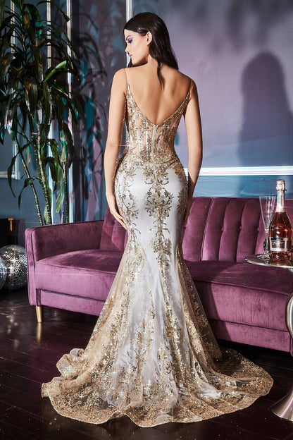 Sexy Formal Long Prom Dress Gold Mist