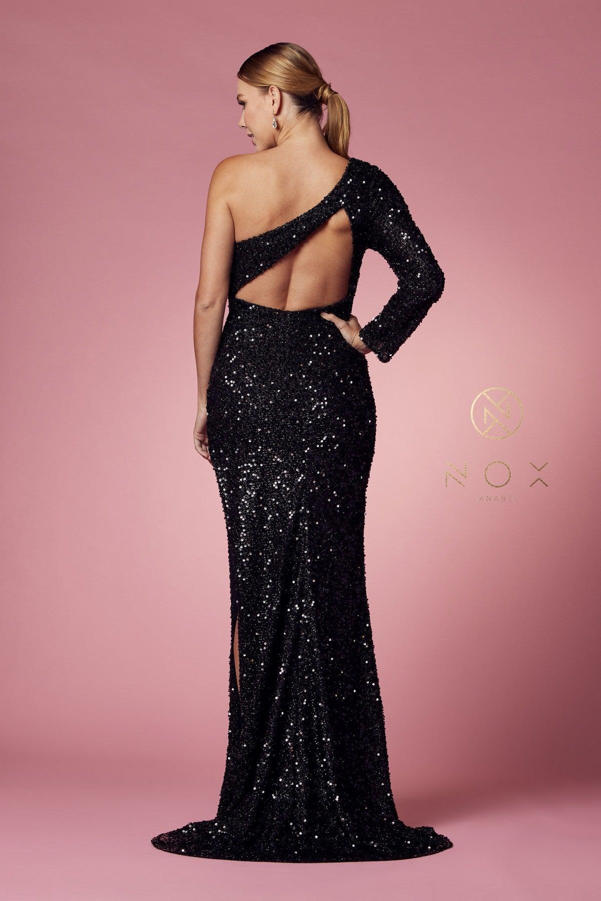 Sexy One Shoulder Long Prom Dress - The Dress Outlet