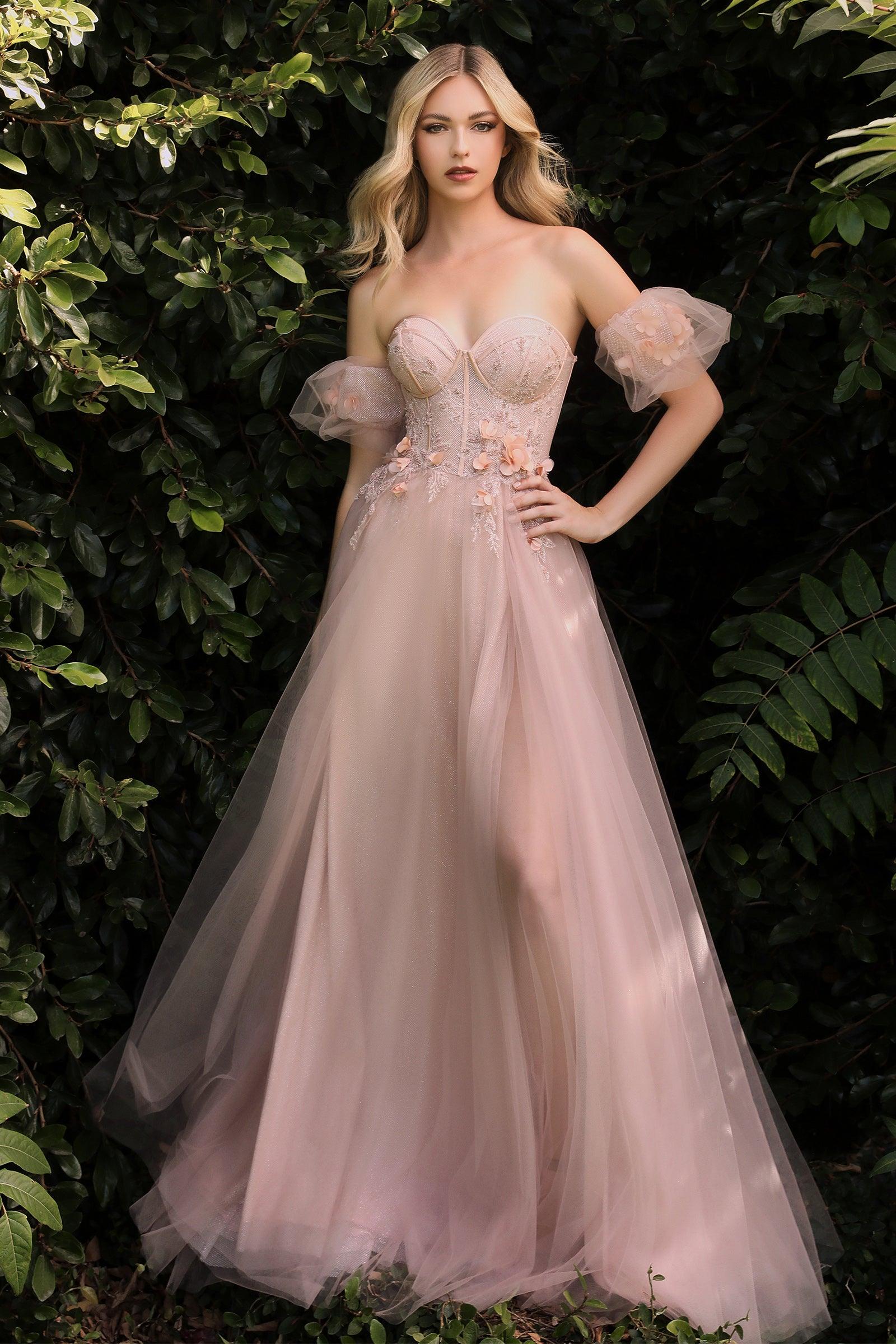 Sexy Strapless A Line Long Prom Gown - The Dress Outlet