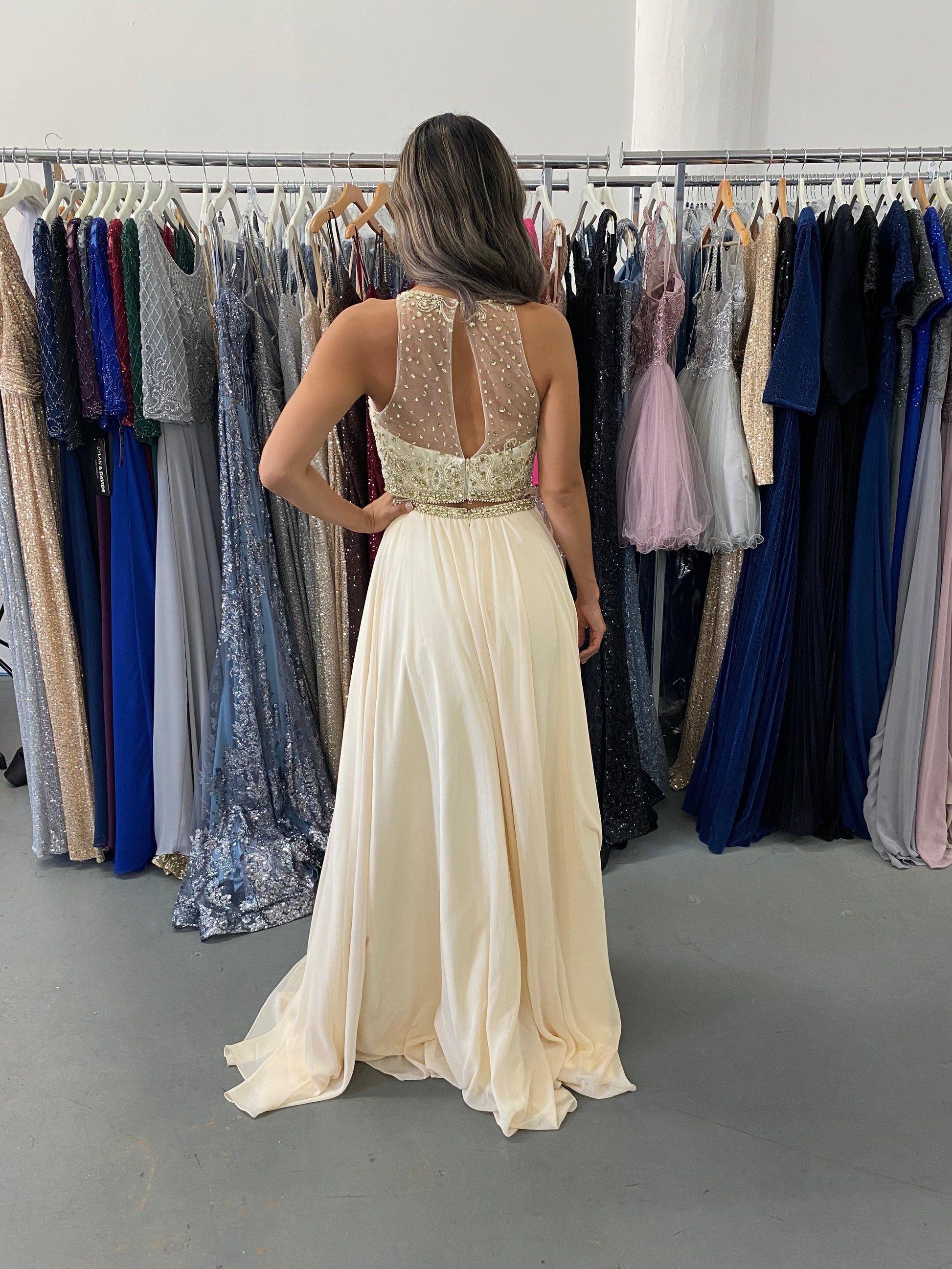 Faviana Sexy Two Piece Long Prom Dress Sale