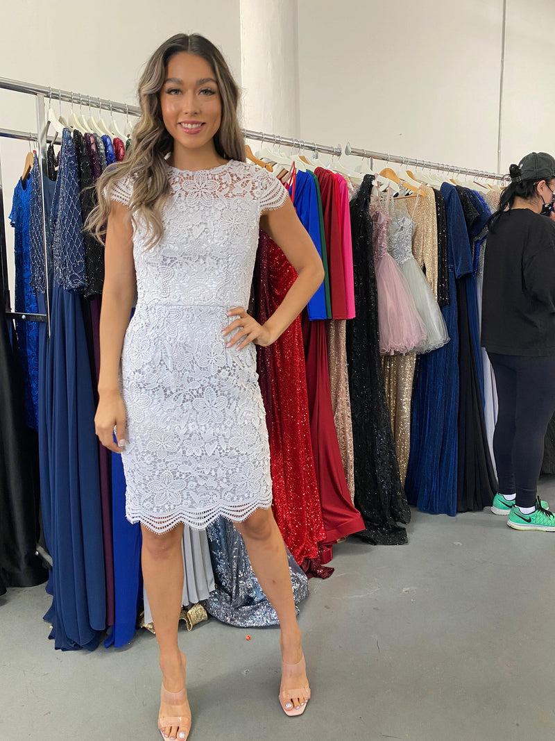 Short Cap Sleeve Cocktail Dress Sale - The Dress Outlet