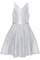 Short Flower Girl Sleeveless Metallic Glitter Dress - The Dress Outlet