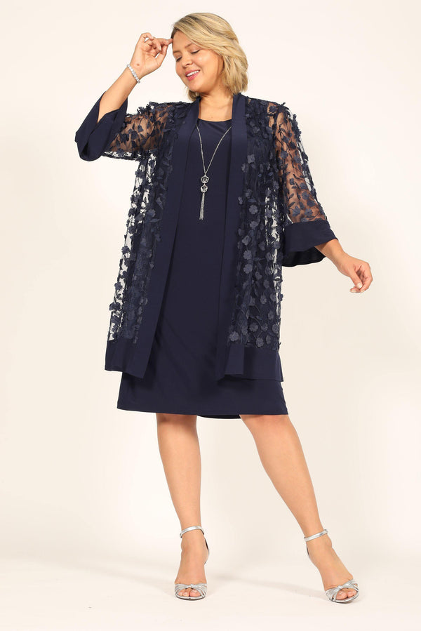 Short Formal Dress Mother Of The Bride R&M Richards 2643W