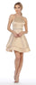 Short Halter Homecoming Strappy Cocktail Dress - The Dress Outlet