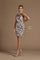 Short Halter Multi Sequins Formal Cocktail Dress - The Dress Outlet