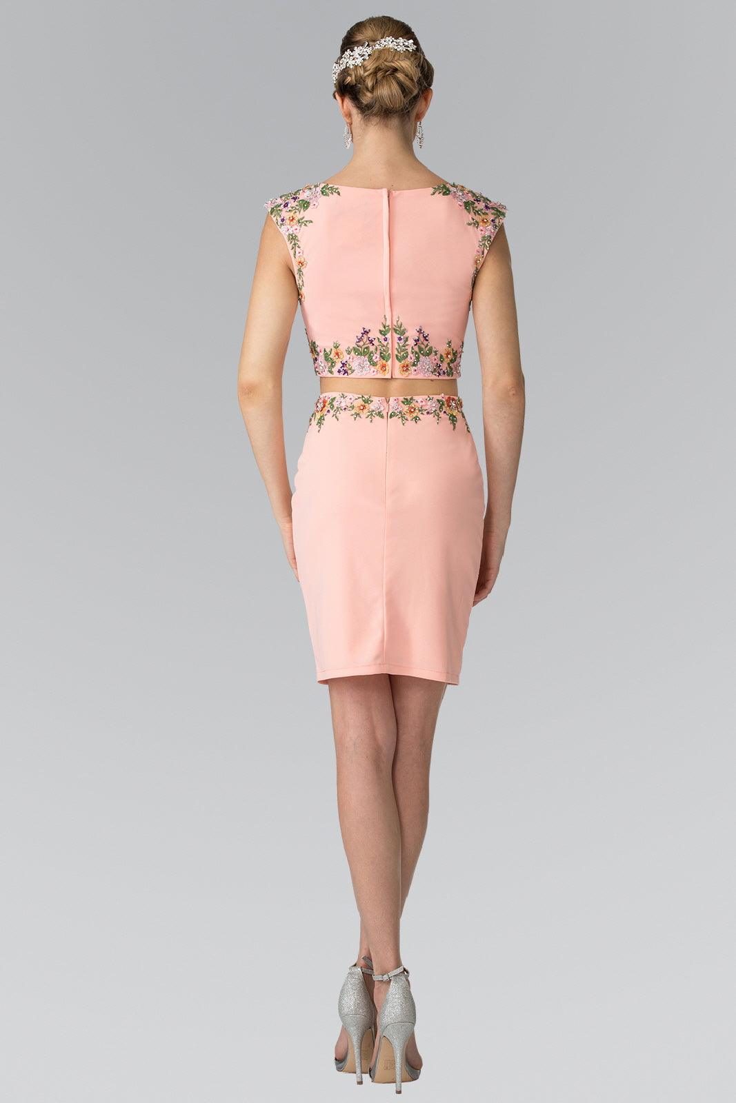 Short Homecoming Two Piece Cocktail Dress