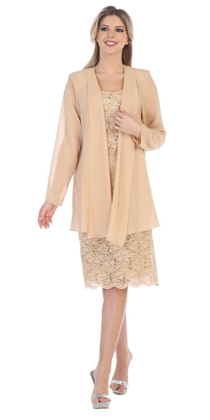 Short Mother of the Bride Dress Size 2X - The Dress Outlet